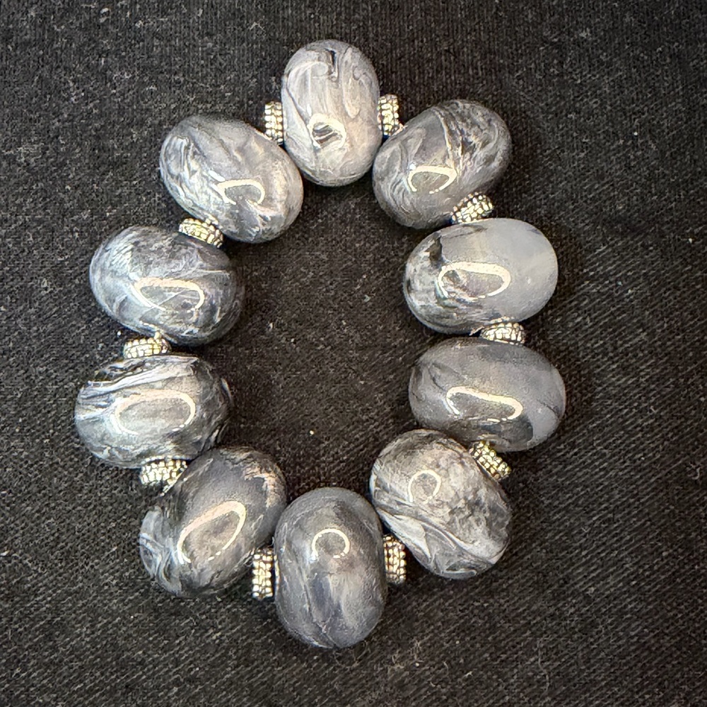 Source Unknown Marbled Gray Bracelet